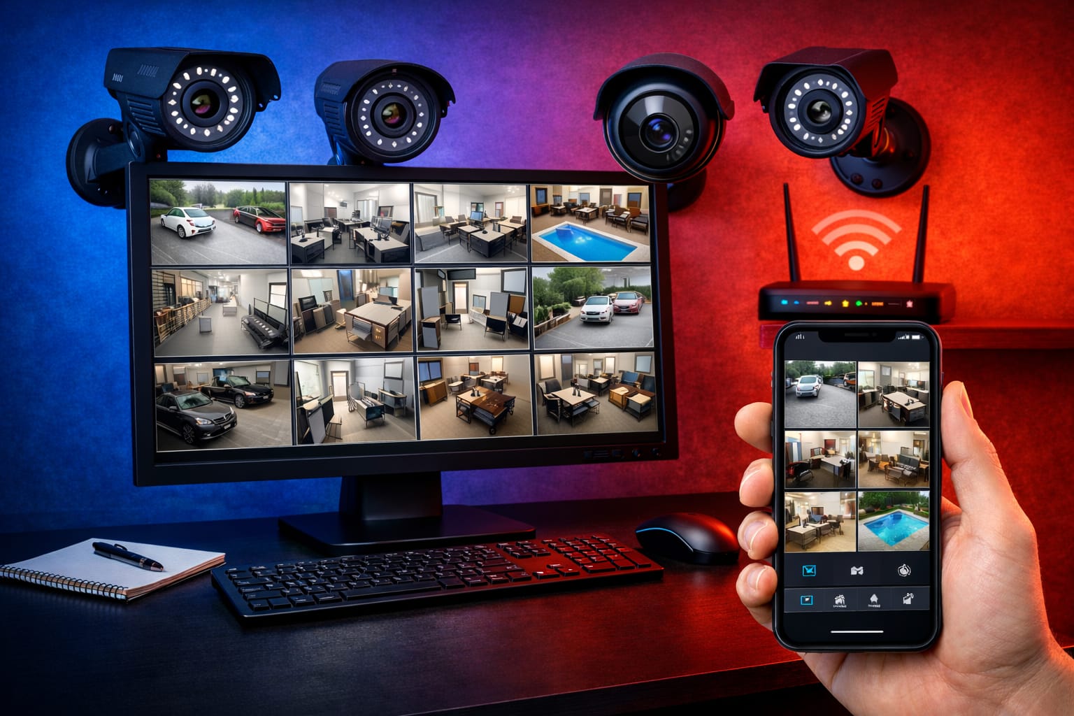 Installation et configuration de caméras de surveillance